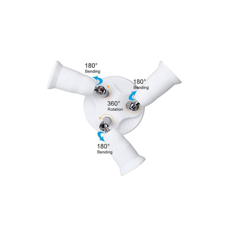 Adaptador de 1 Lâmpada E27 para 3 E27