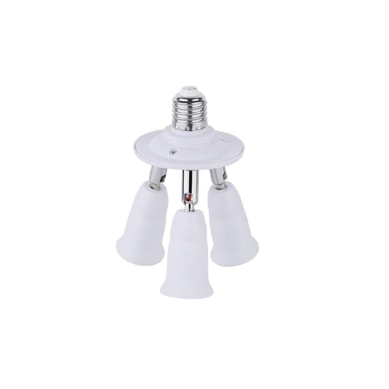 Adaptador de 1 Lâmpada E27 para 3 E27