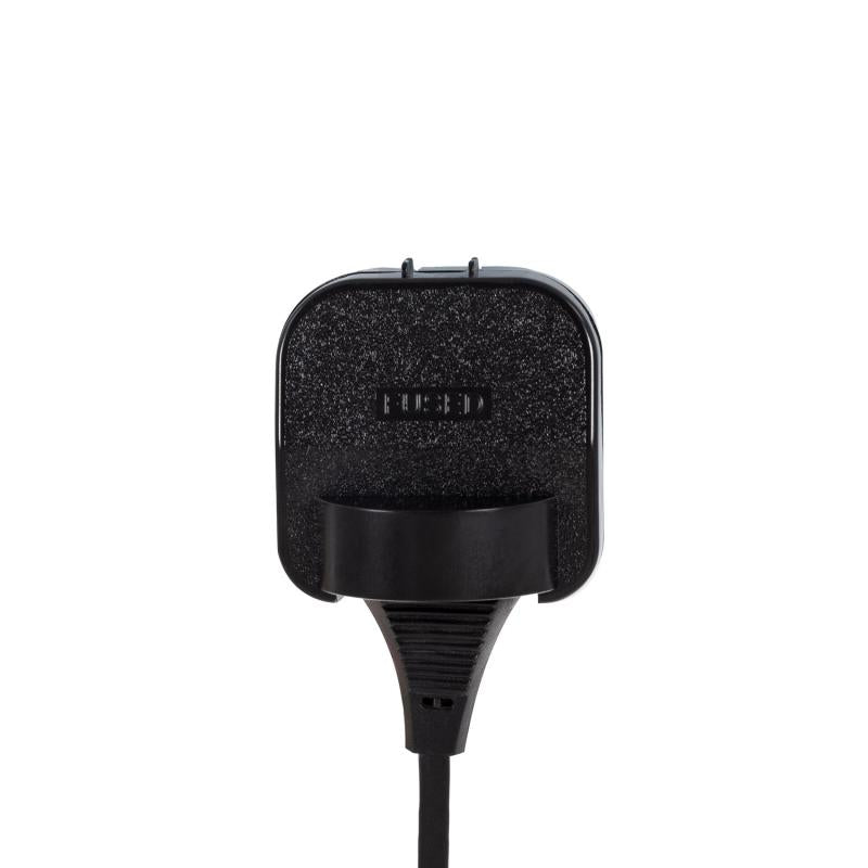 Adaptador de Ficha Tipo E (EU) Cabeça Larga com Cabo Reto a Ficha Tipo G (UK)