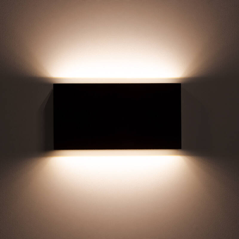 Aplique de Parede Exterior LED 12W CCT, Iluminação Dupla Face, Alumínio, Retangular, Luming II