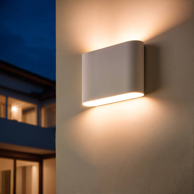 Aplique de Parede Exterior LED 6W CCT Iluminação Dupla Face Quadrada Luming