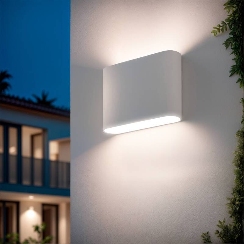 Aplique de Parede Exterior LED 6W CCT Iluminação Dupla Face Quadrada Luming