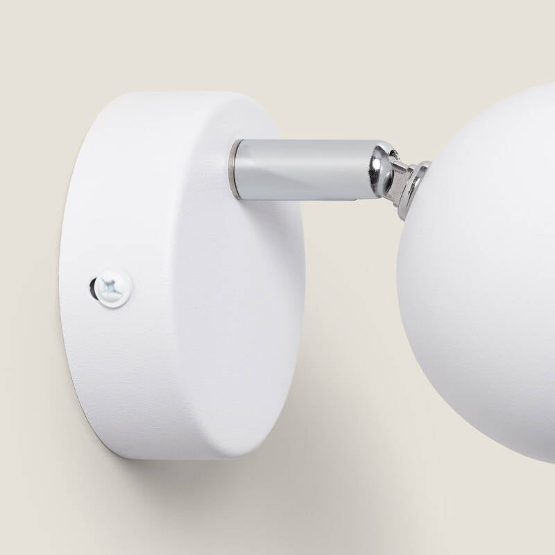 Candeeiro de Parede Orientável em Metal com 1 Foco Branco Ates