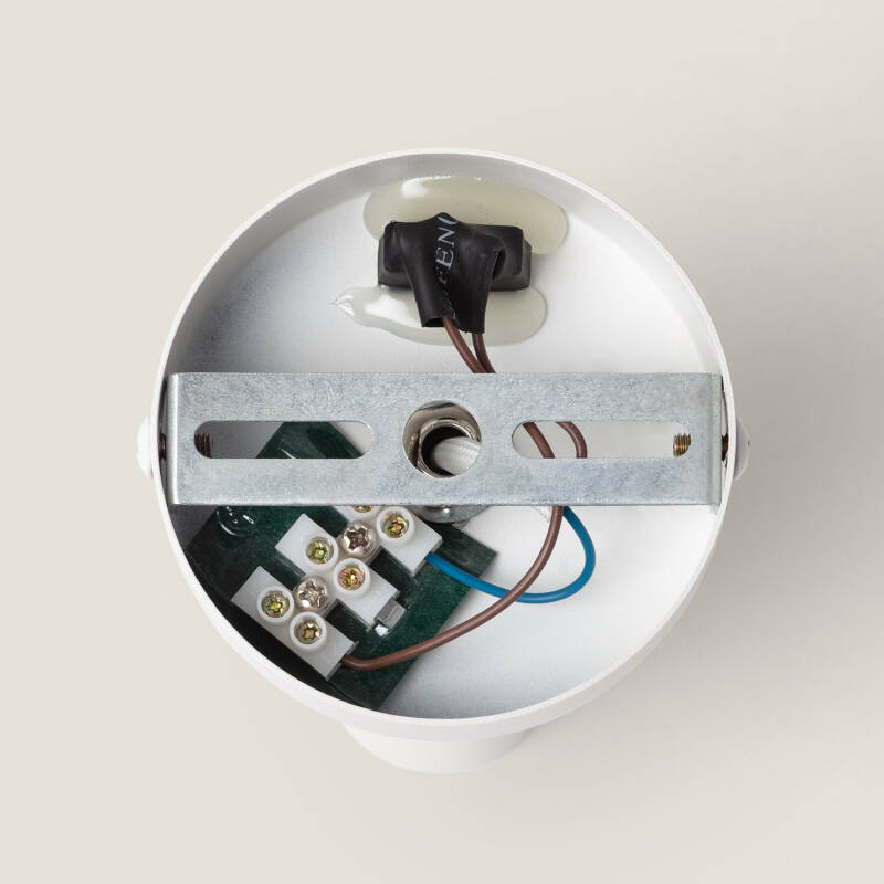 Aplique de Parede Alumínio Orientável com Interruptor 1 Foco Oasis Branco