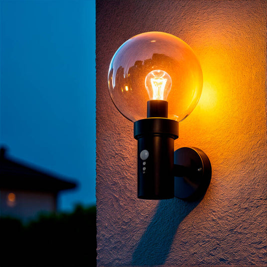 Aplique de Parede Exterior Aço Inoxidável com Sensor PIR Optic