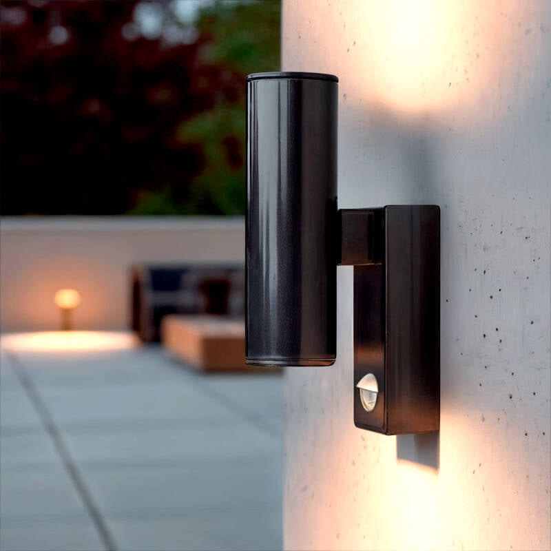 Aplique de parede exterior em alumínio com sensor PIR Pimlico