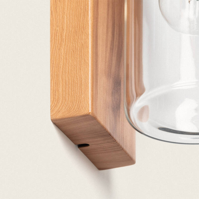 Aplique de Parede Exterior Aço Inoxidável e Vidro Isoba