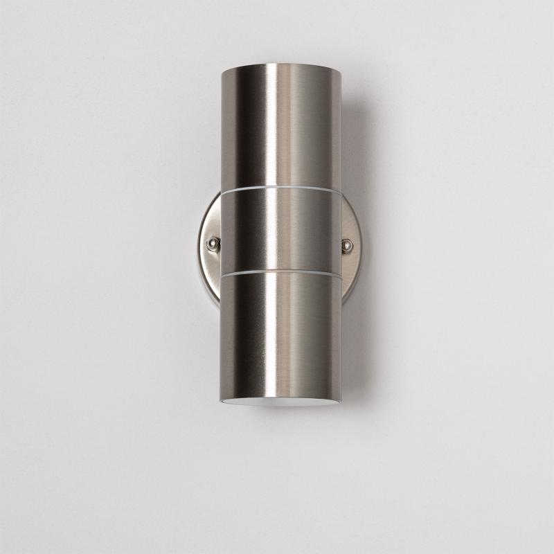 Aplique de Parede Exterior Aço Inoxidável Iluminação Dupla Satin