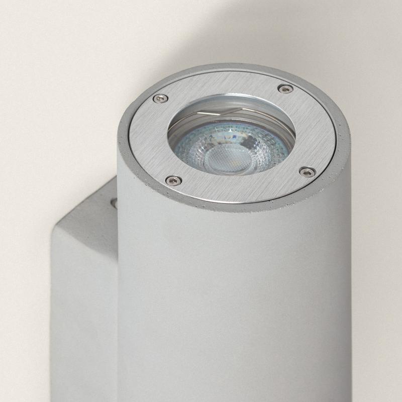 Aplique de Parede Exterior Cimento Iluminação DuplaBanjar Rond II