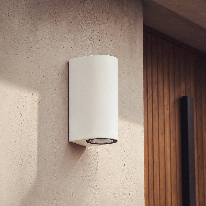 Aplique de Parede Exterior Iluminação Dupla Gala Branco