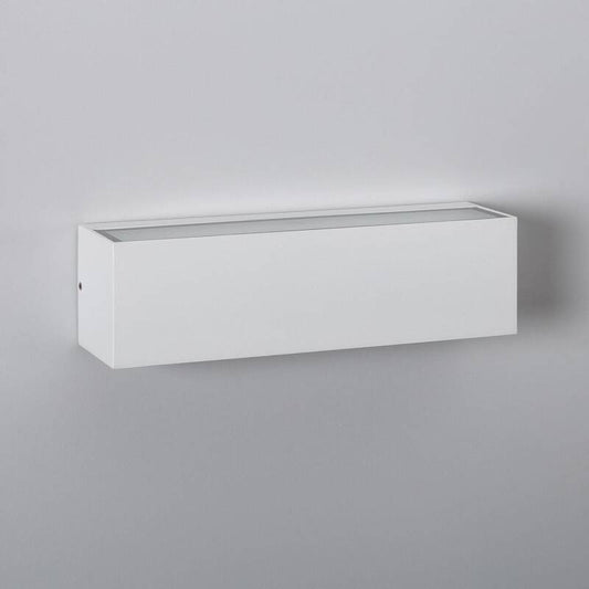 Aplique de Parede Exterior LED 10W em Alumínio, Iluminação Dupla Face, Retangular, Branco Lena