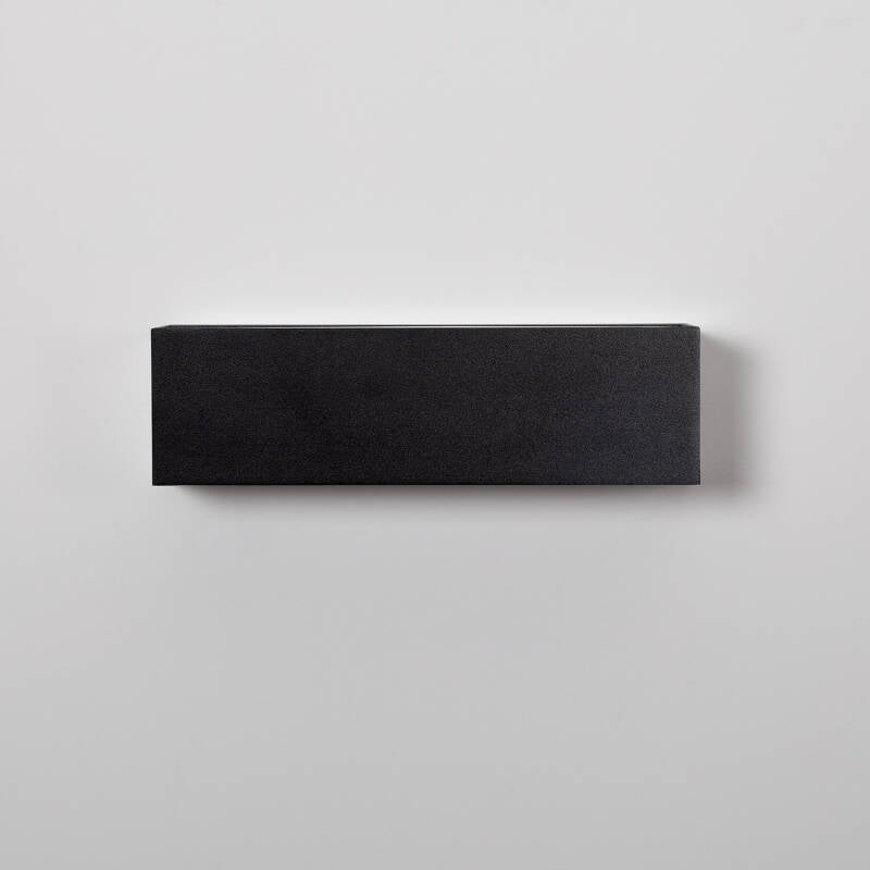 Aplique de Parede Exterior LED 10W em Alumínio, Iluminação Dupla Face, Retangular, Preto, Lena