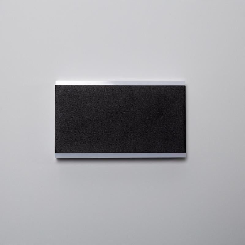 Aplique de Parede Exterior LED 10W em Alumínio, Iluminação Dupla Face, Retangular, Preto, Hera