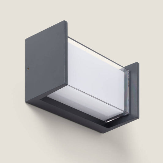 Aplique de Parede Exterior LED 12W Alumínio CCT Seleccionável Duplo Difusor Arelien 180º