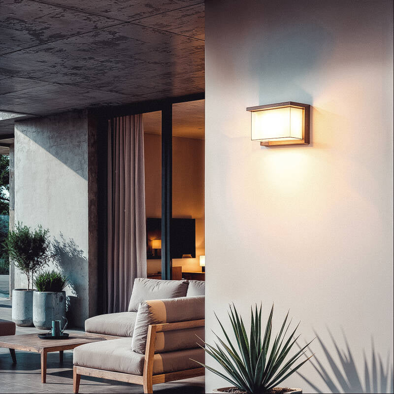 Aplique de Parede Exterior LED 12W Alumínio CCT Seleccionável Duplo Difusor Valorian