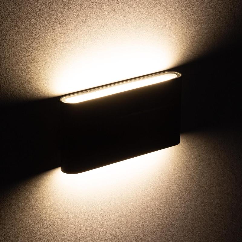 Aplique de Parede Exterior LED 12W Alumínio Iluminação Dupla Cara Vesta Preto