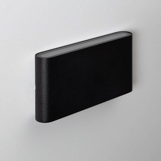 Aplique de Parede Exterior LED 12W Iluminação Dupla Retangular Preto Luming