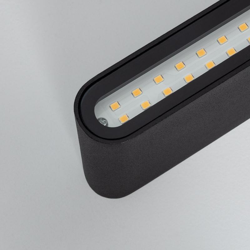 Aplique de Parede Exterior LED 12W Iluminação Dupla Retangular Preto Luming