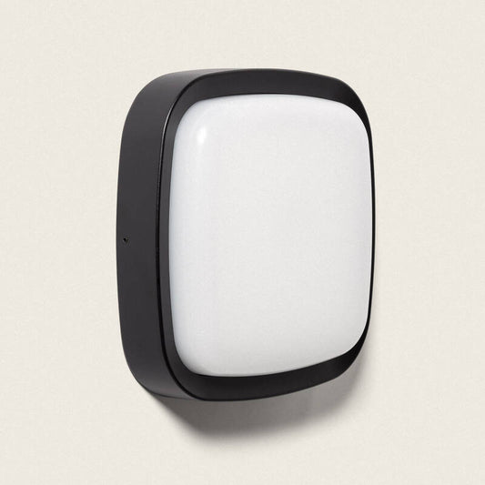 Aplique de Parede Exterior LED 12W Iluminação Quadrado Preto Beilen