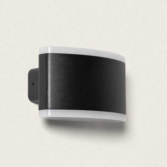 Aplique de Parede Exterior LED 15W, Iluminação Retangular, Alumínio Preto, Bertol