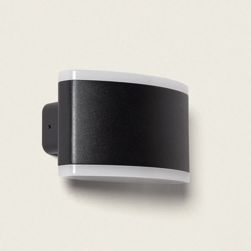 Aplique de Parede Exterior LED 15W, Iluminação Retangular, Alumínio Preto, Bertol