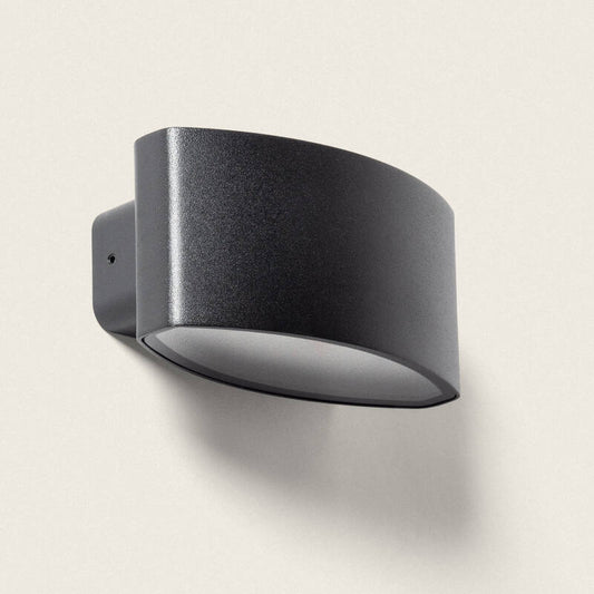 Aplique de Parede Exterior LED 15W, Iluminação Retangular, Alumínio Preto, Masha