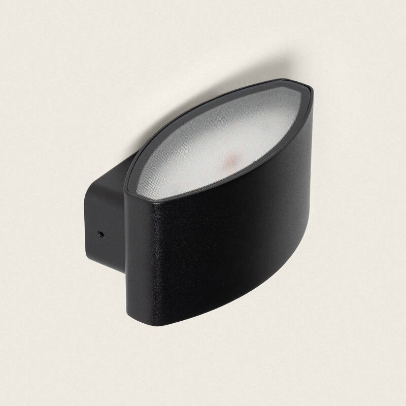 Aplique de Parede Exterior LED 15W, Iluminação Retangular, Alumínio Preto, Masha