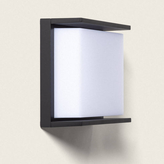 Aplique de Parede Exterior LED 18W em Alumínio, Iluminação Quadrada Preta, Rimen IP65