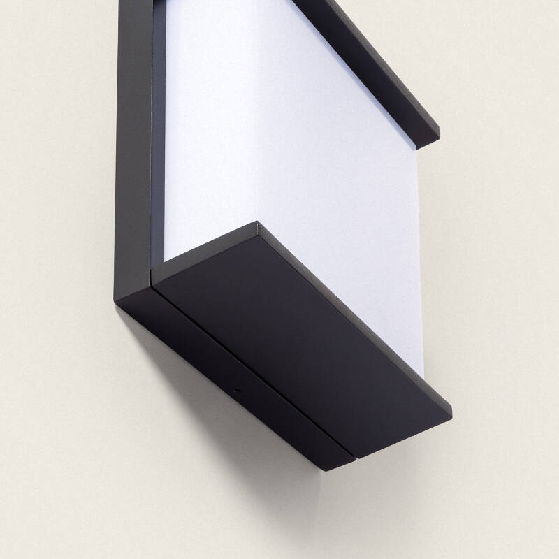 Aplique de Parede Exterior LED 18W em Alumínio, Iluminação Quadrada Preta, Rimen IP65