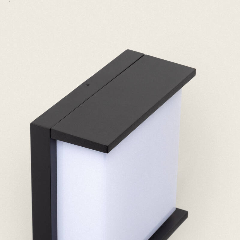 Aplique de Parede Exterior LED 18W em Alumínio, Iluminação Quadrada Preta, Rimen IP65