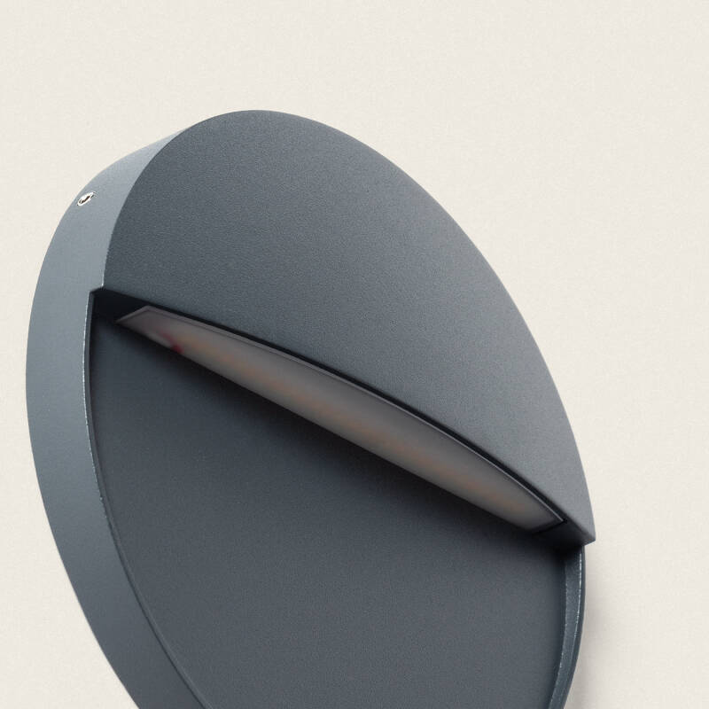 Aplique de Parede Exterior LED 6,5 W, CCT Selecionável, Alumínio, Superfície Circular, Jade