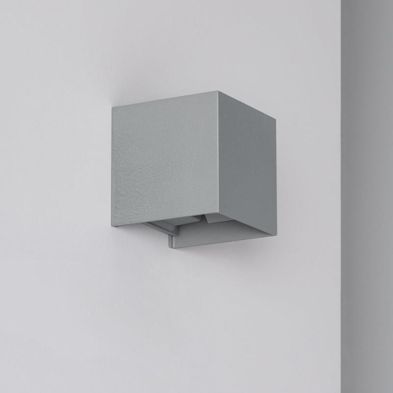 Aplique de Parede Exterior LED 6W Alumínio Iluminação Dupla Eros Cinza