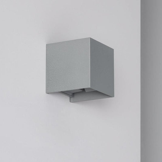 Aplique de Parede Exterior LED 6W Alumínio Iluminação Dupla Eros Cinza
