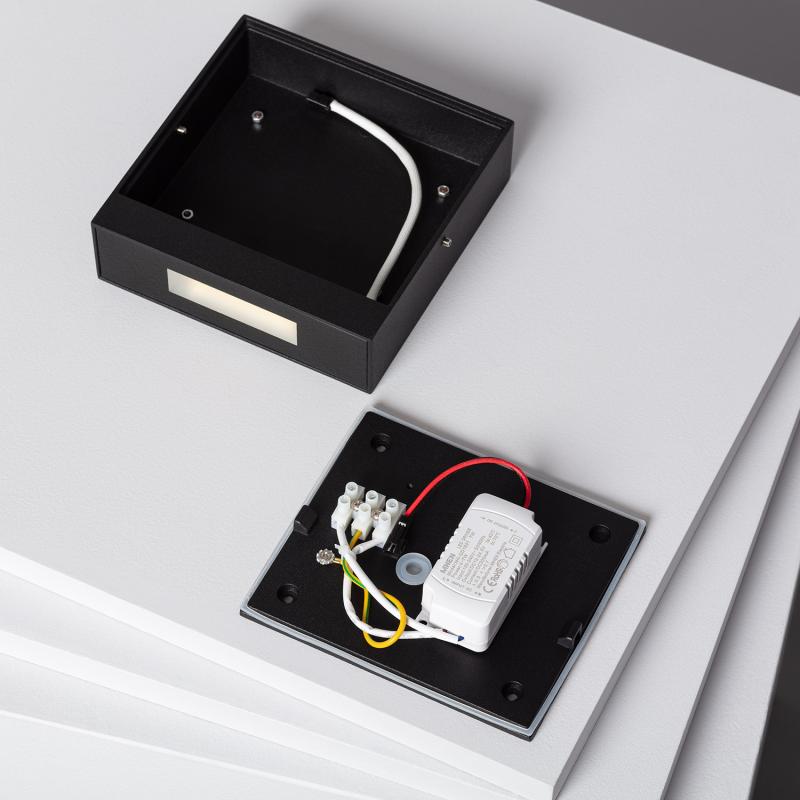 Aplique de Parede Exterior LED 6W Alumínio Roma Cinza