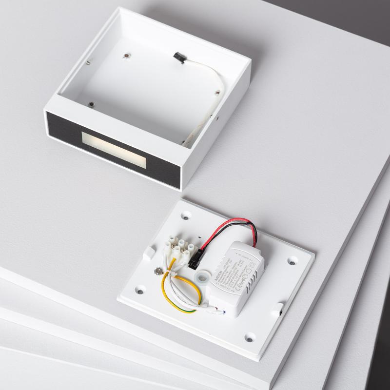 Aplique de Parede Exterior LED 6W Alumínio Roma Preto