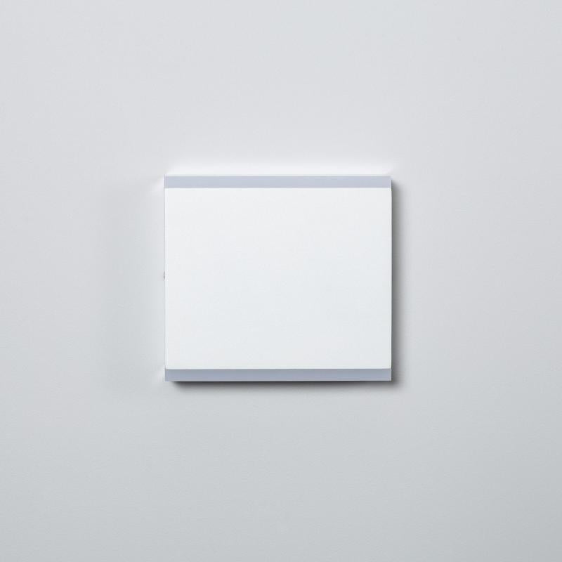 Aplique de Parede Exterior LED 6W em Alumínio, Iluminação Dupla Face, Quadrado, Branco, Orus