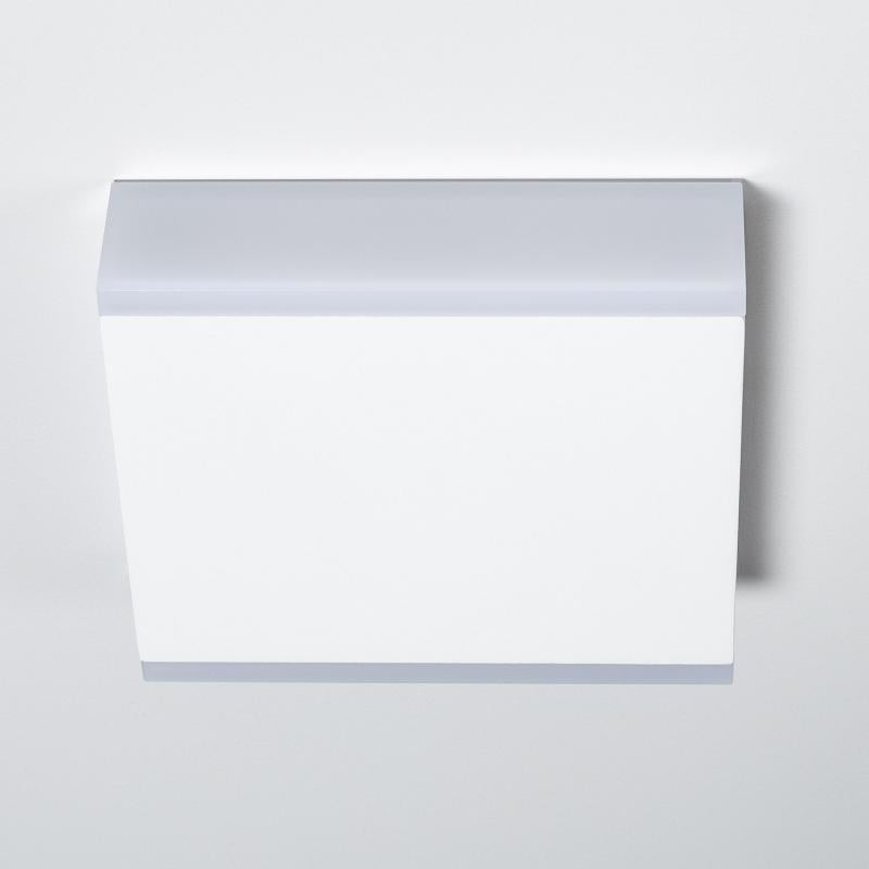 Aplique de Parede Exterior LED 6W em Alumínio, Iluminação Dupla Face, Quadrado, Branco, Orus
