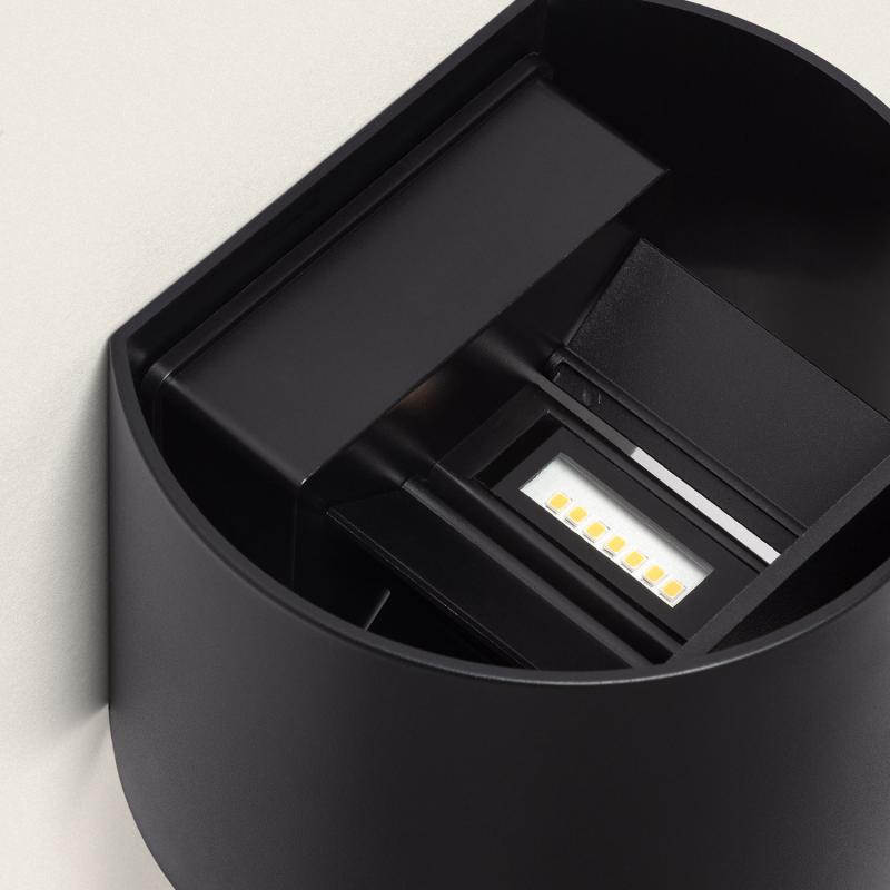 Aplique de Parede Exterior LED 6W PC Alumínio Iluminação Dupla Face Eros