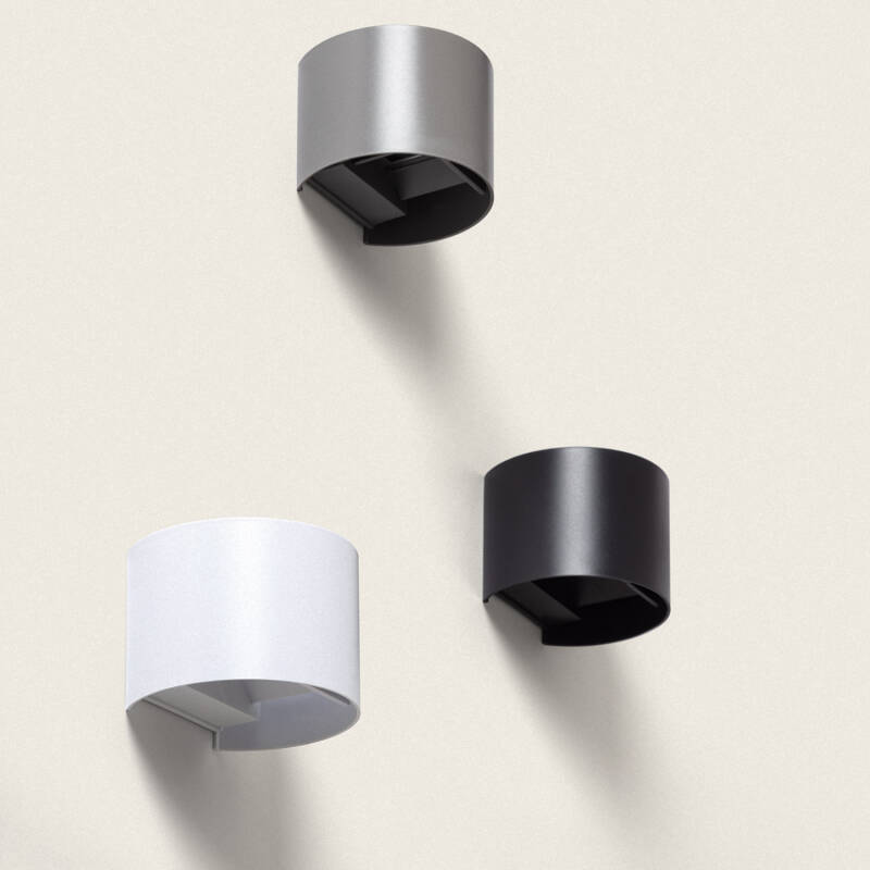Aplique de Parede Exterior LED 6W PC Alumínio Iluminação Dupla Face Eros