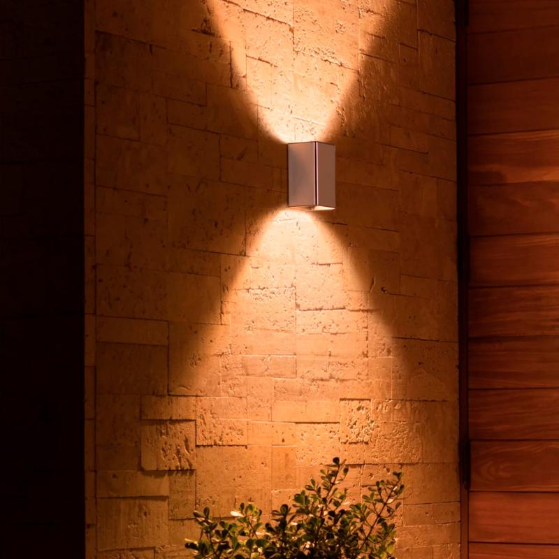 Aplique de Parede Exterior LED White Color 2x8W PHILIPS Hue Resonate Inox