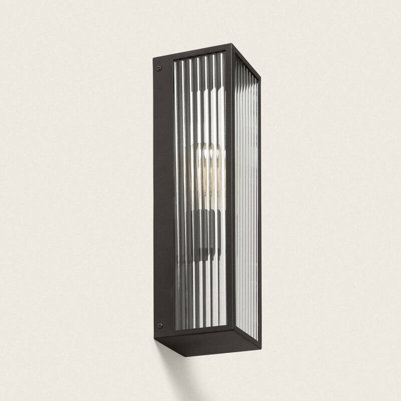 Aplique de Parede Exterior Metal e Vidro Taiga