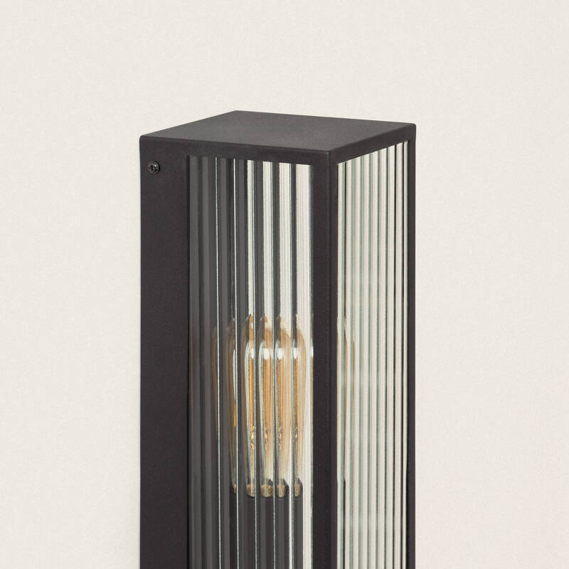 Aplique de Parede Exterior Metal e Vidro Taiga