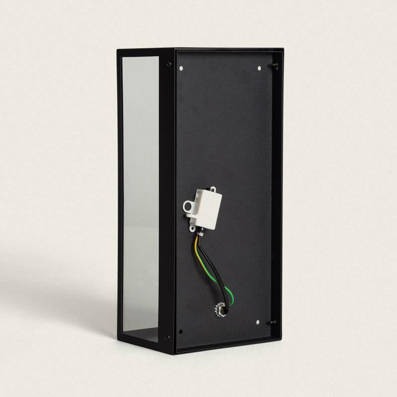 Aplique de Parede Exterior Metal e Vidro Zeila