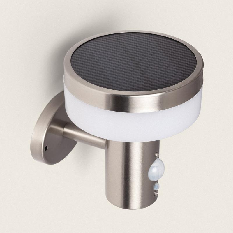 Aplique de Parede Exterior Solar LED 1,5W Alumínio com Sensor de Movimento Ashier