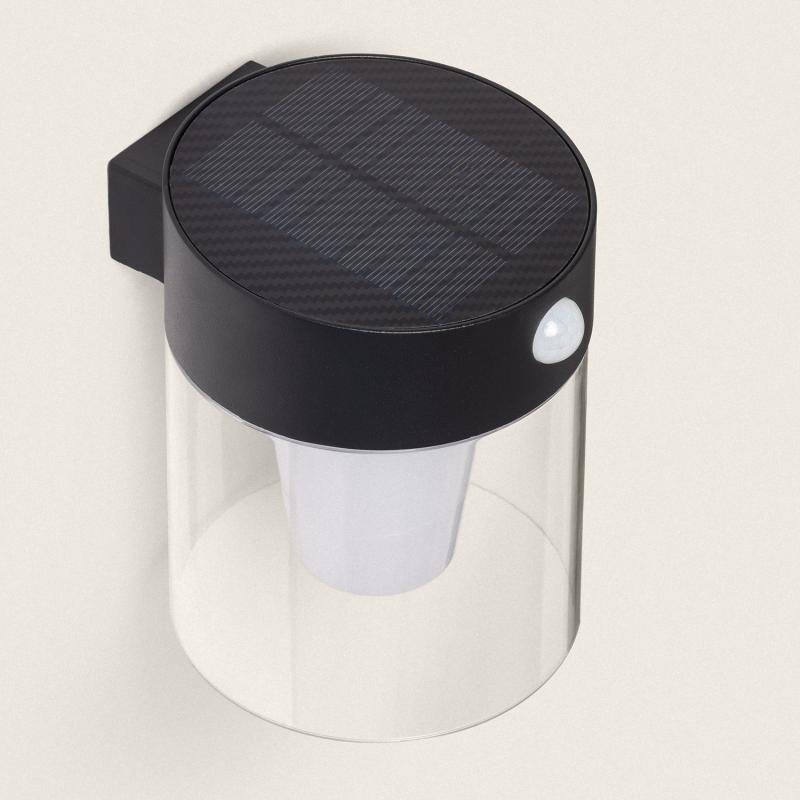 Aplique de Parede Exterior Solar LED 1,5W Alumínio com Sensor de Movimento Efren