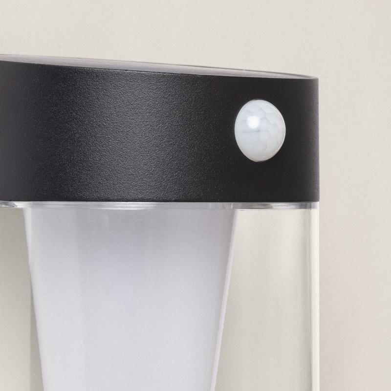 Aplique de Parede Exterior Solar LED 1,5W Alumínio com Sensor de Movimento Efren