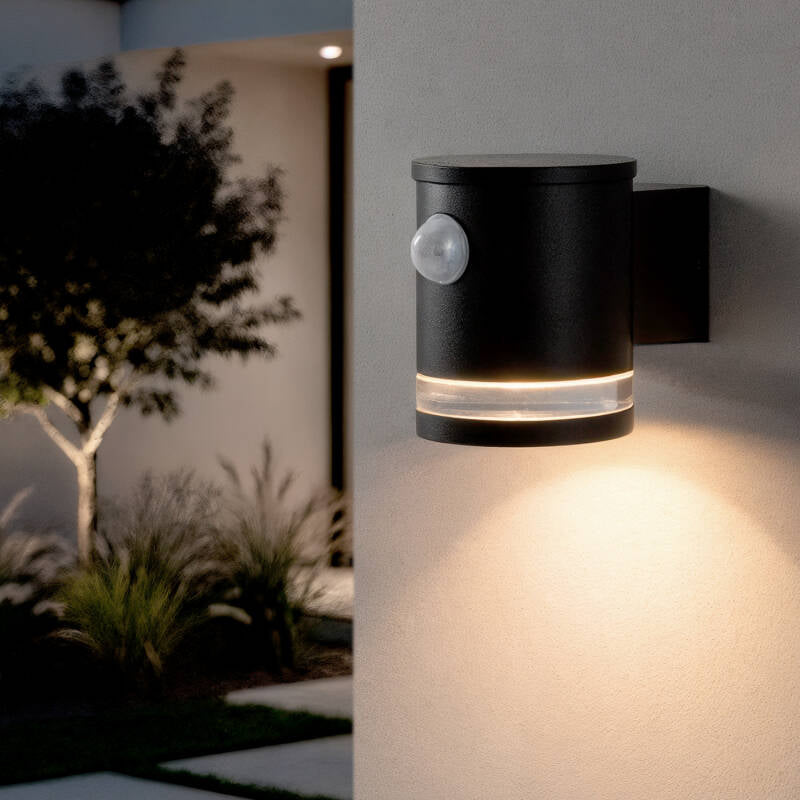 Aplique de Parede Exterior Solar LED Alumínio com Sensor de Movimento Mini Draco