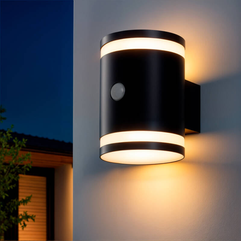 Aplique de Parede Exterior Solar LED Alumínio com Sensor de Movimento Draco