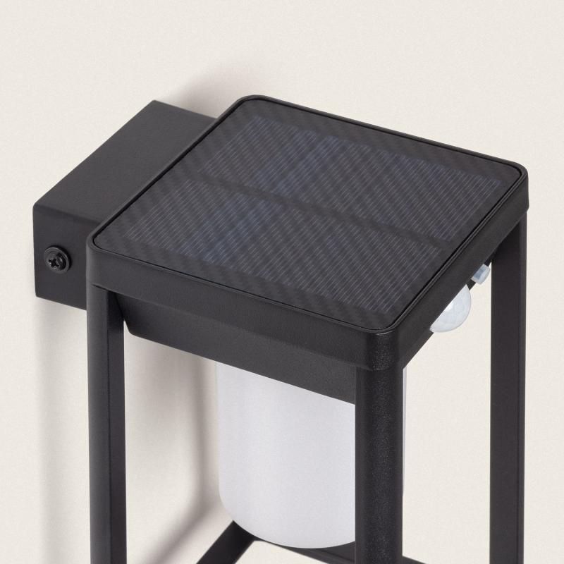 Aplique de Parede Exterior Solar LED 2.5W Alumínio com Sensor de Movimento Devah