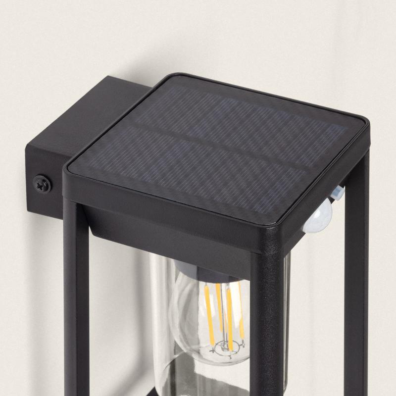 Aplique de Parede Exterior Solar LED 2W Alumínio com Sensor de Movimento Devah